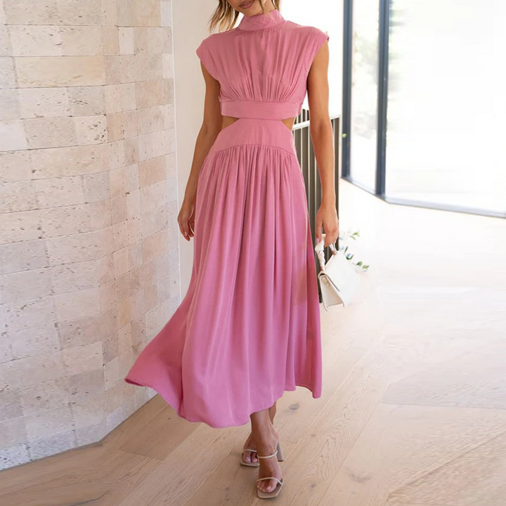 Drune - Midi-Kleid mit Cut-Outs und Plissee