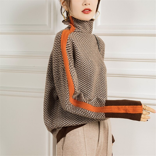 Drune - Gestreifter Winterpullover