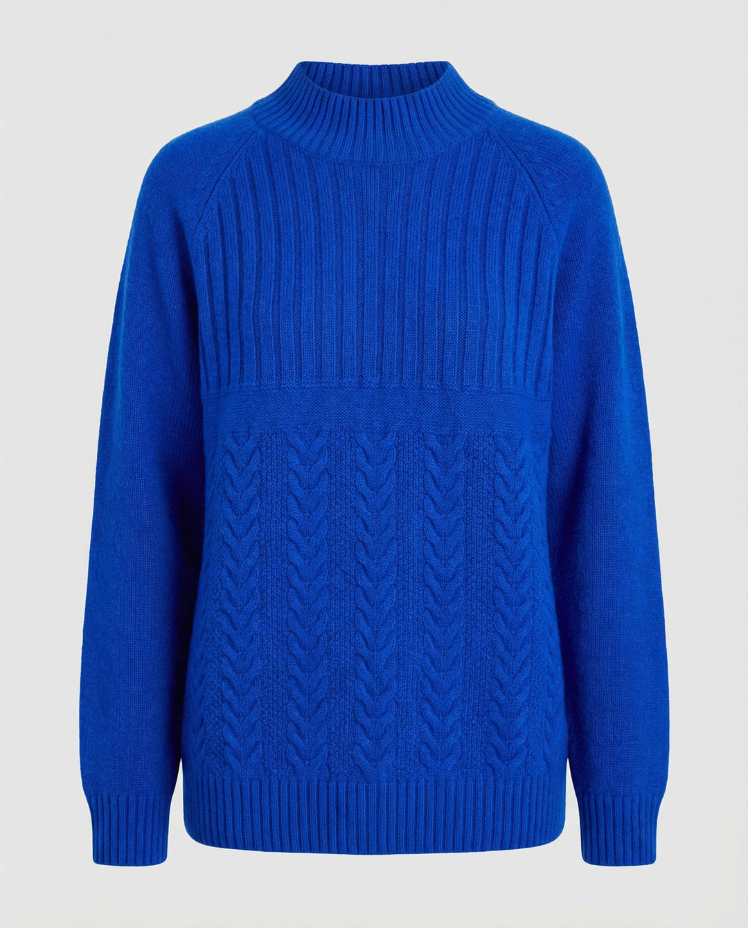 Gerippter Damen Pullover Hoher Kragen | Drune