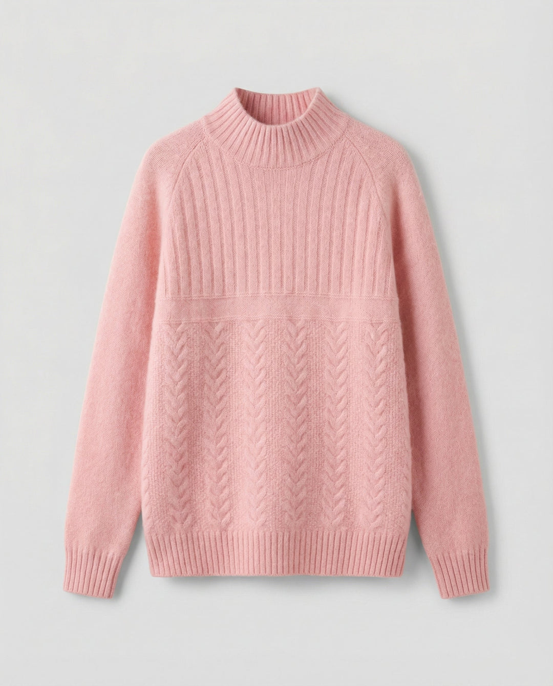 Gerippter Damen Pullover Hoher Kragen | Drune