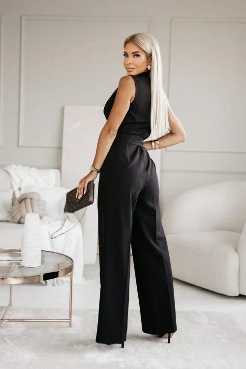 Drune | Jumpsuit Mit V-Ausschnitt Und Gürtel