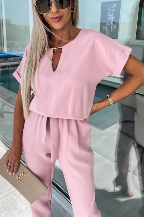 Drune | Eleganter Keyhole Jumpsuit Mit Gürtel Für Damen