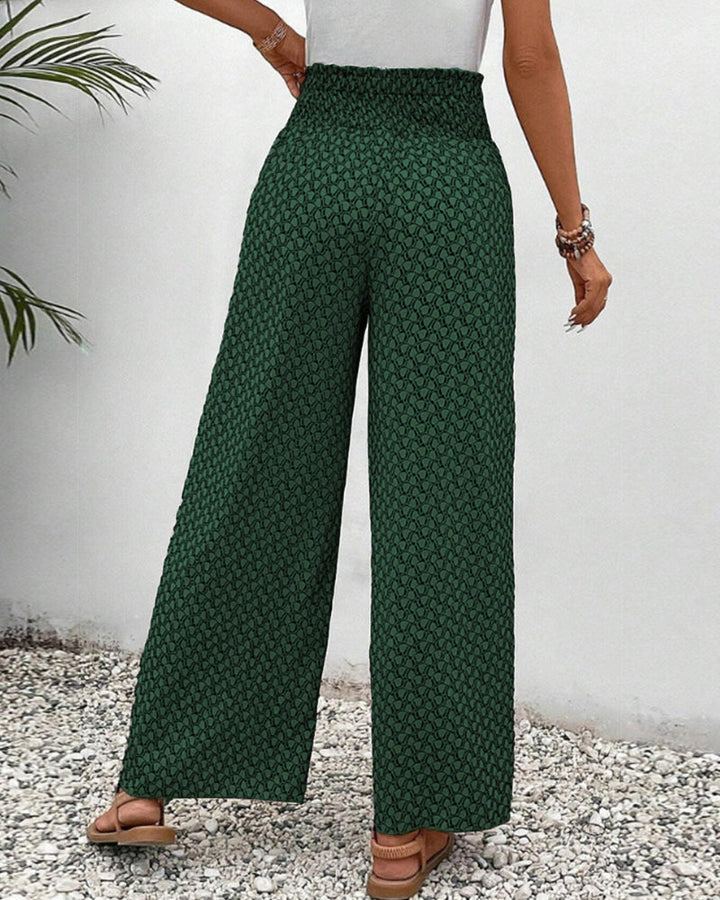 Hosen mit Chiffonmuster