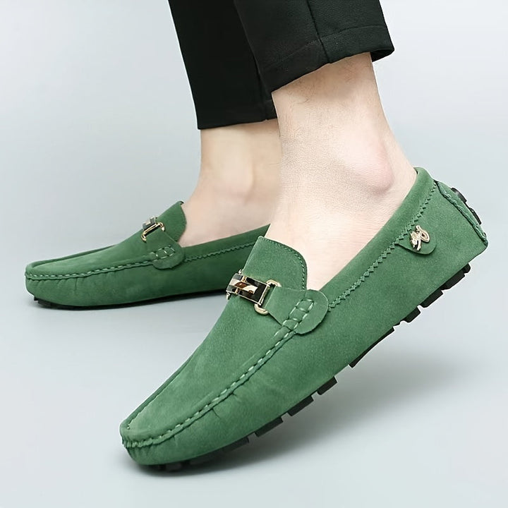 Drune | Bequeme Metallische Mokassins