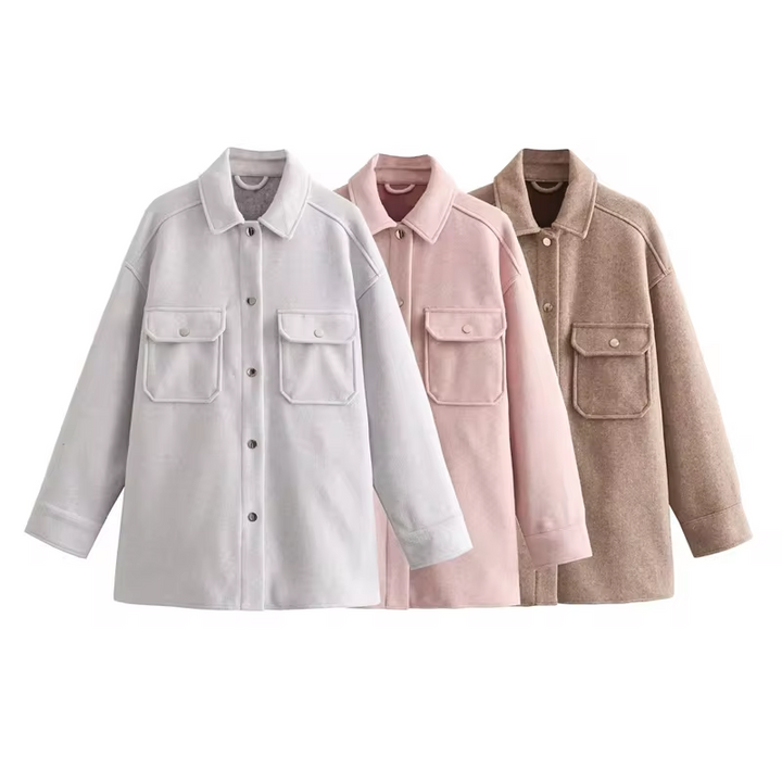 Drune | Damen Wollhemdjacke