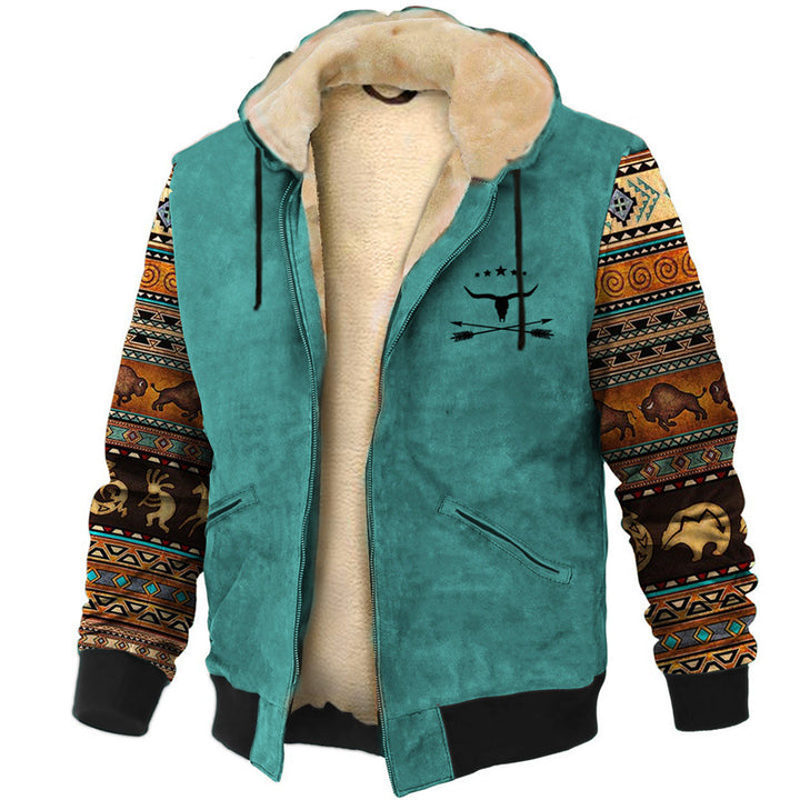 Drune | Hoodie Wollmix - Relaxed Fit Boho Stil