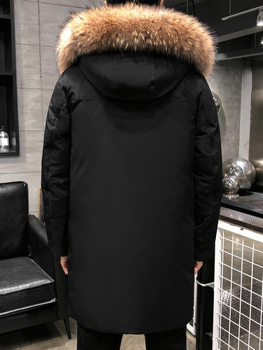 Drune |  Mittellange Kapuzen-Winterjacke Für Herren - Perfekt für Outdoor-Aktivitäten