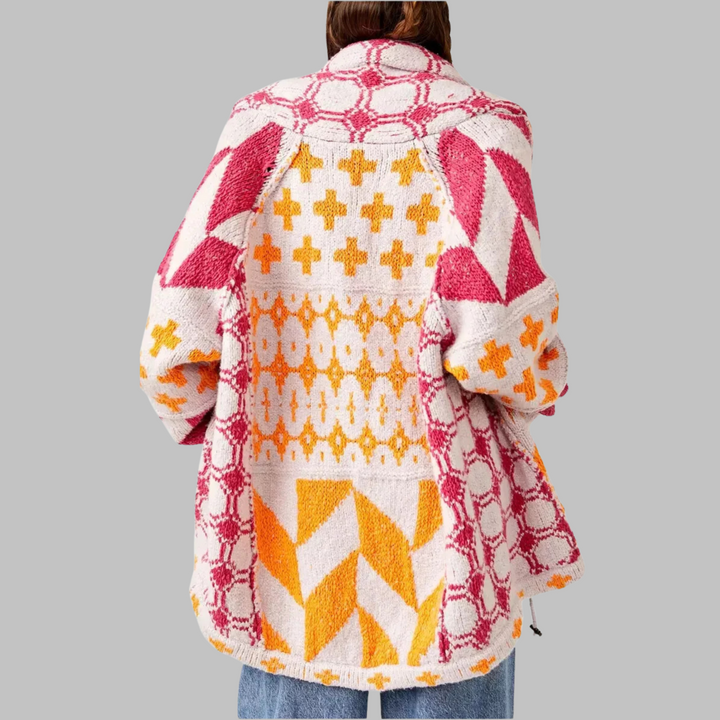 Drune | Weiche Jacke mit Modernen Geometrischen Mustern