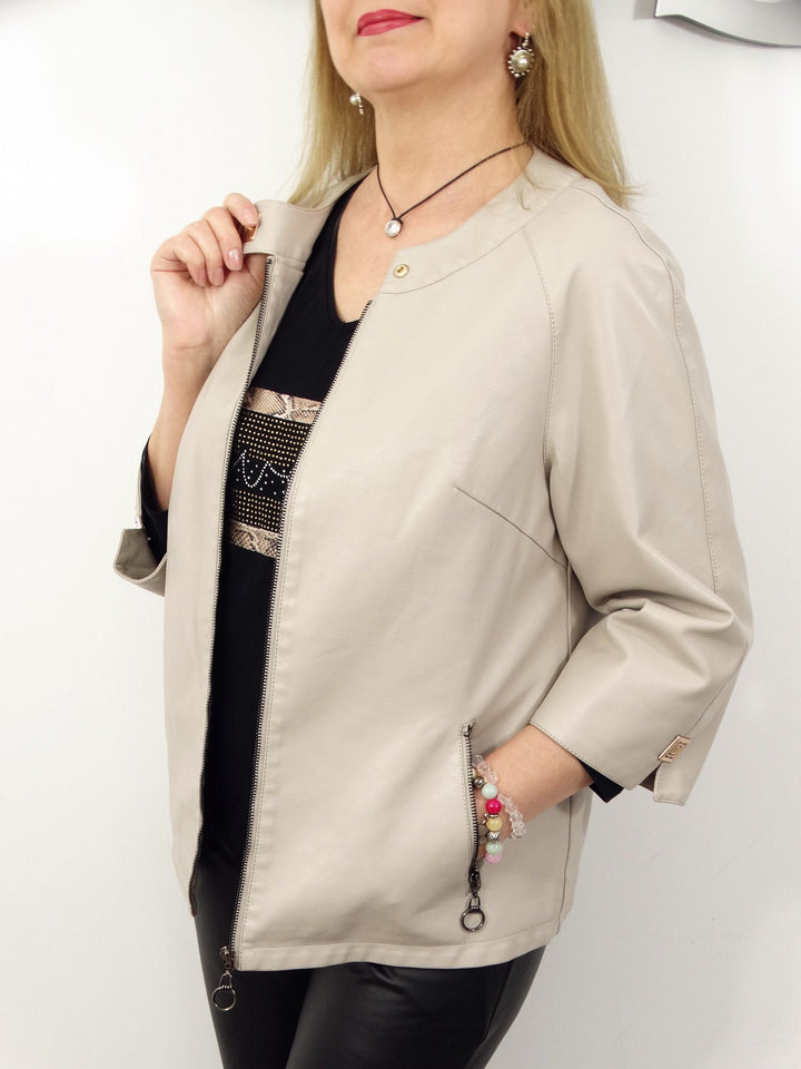 Drune | Schicke Kunstlederjacke