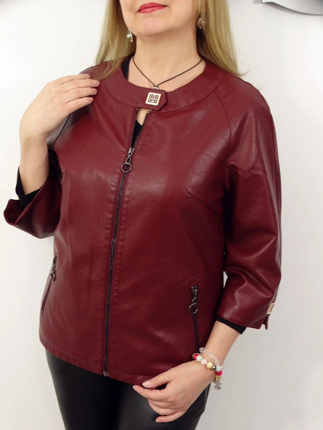 Drune | Schicke Kunstlederjacke