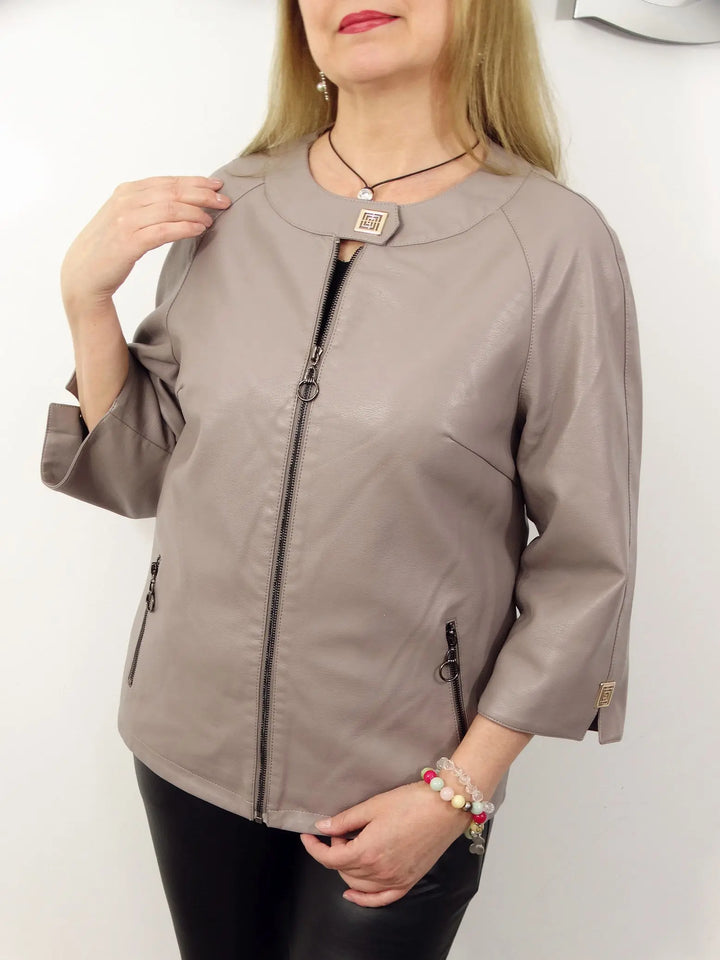 Drune | Schicke Kunstlederjacke