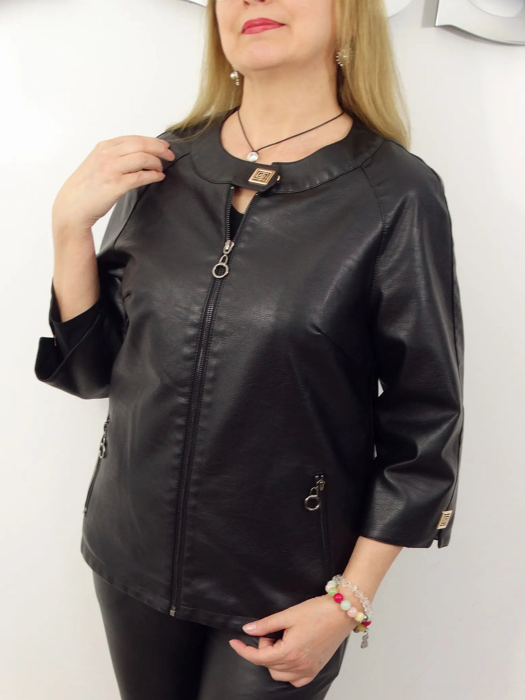 Drune | Schicke Kunstlederjacke