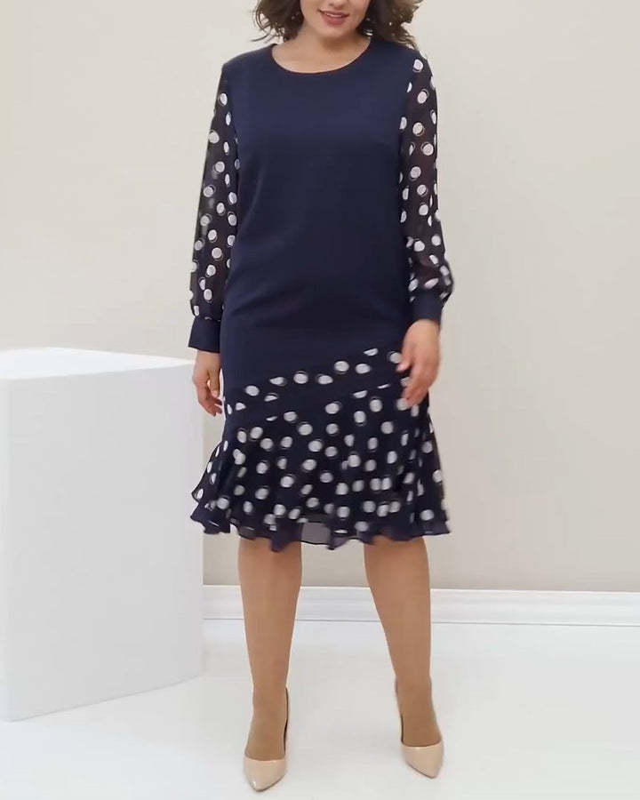 Drune | Rundhals Langarm Polka Dot