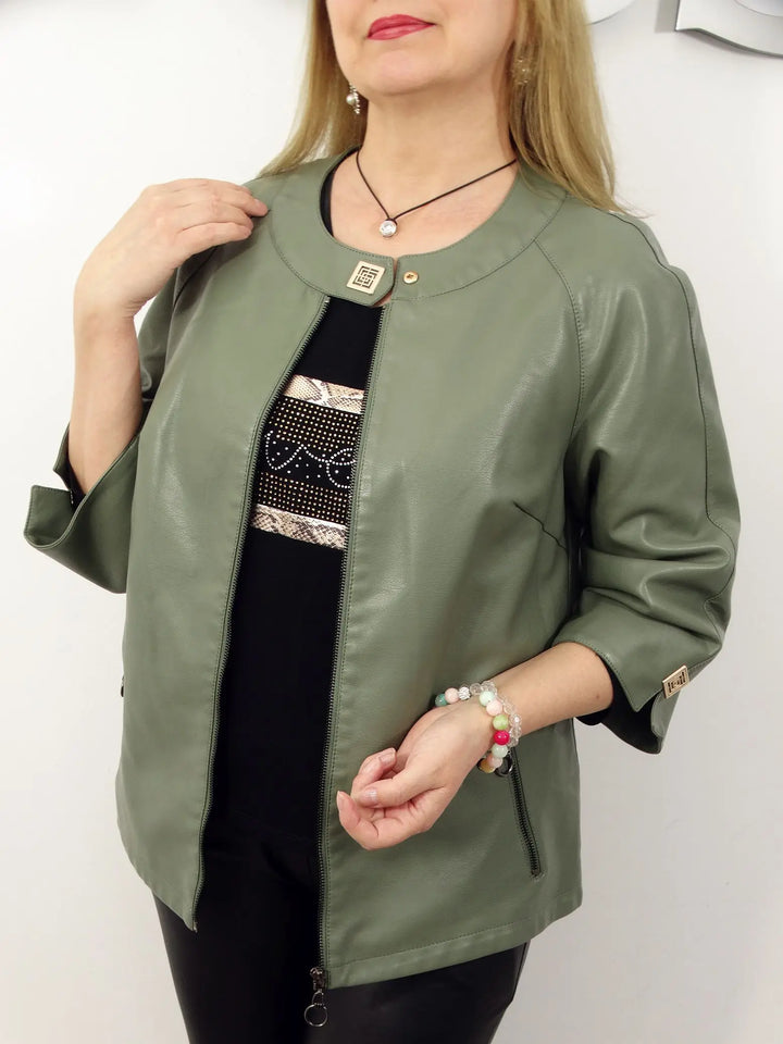 Drune | Schicke Kunstlederjacke