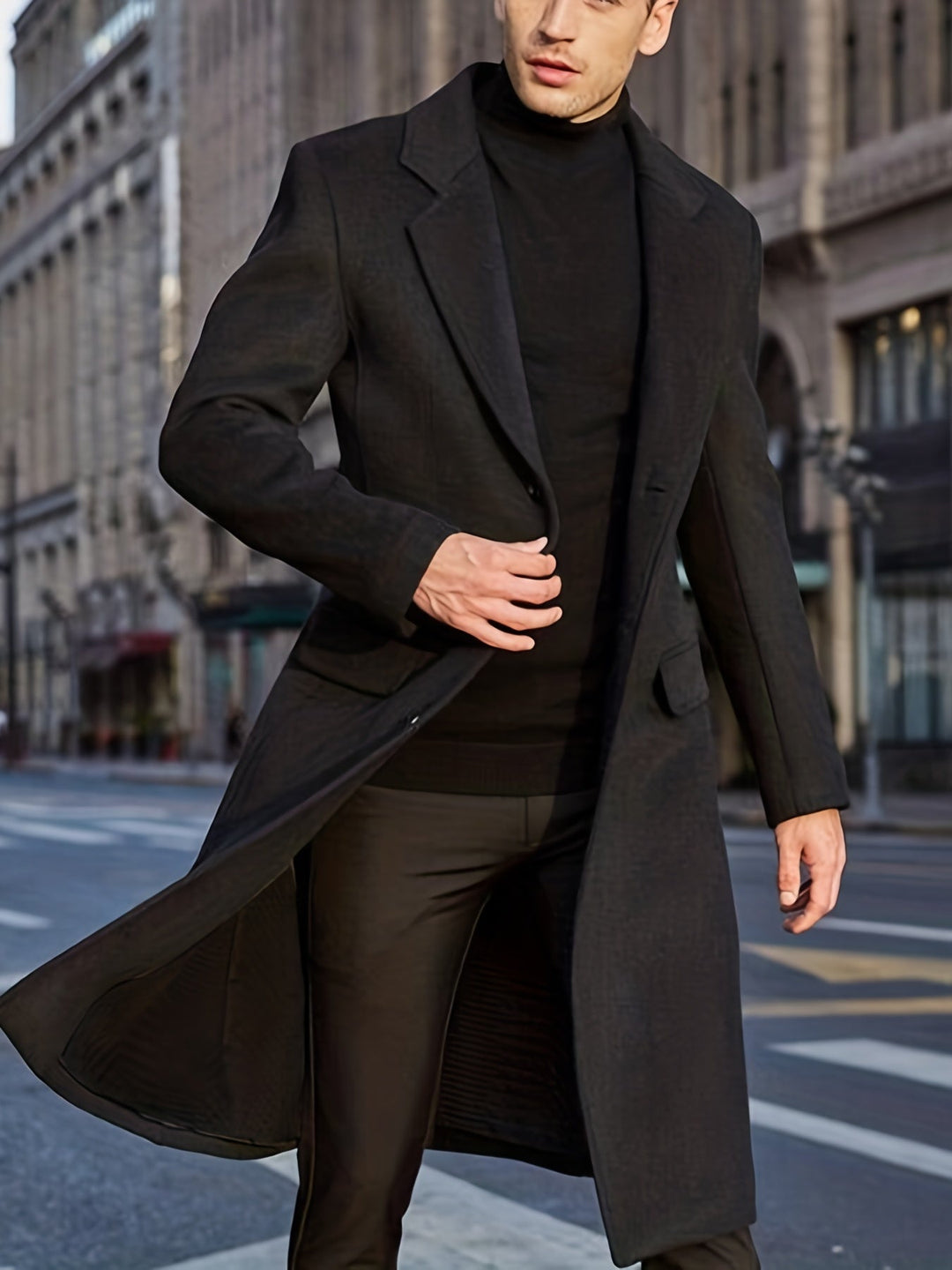 Drune | elegante Winter-Trenchjacke für formelle Anlässe für Männer - Ideal für Herbst/Winter