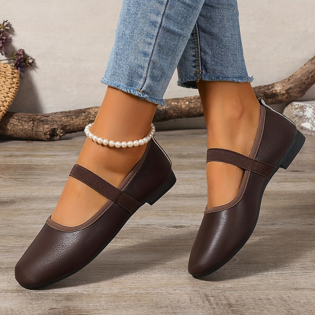 Drune | Elegante Weiße Mary Jane Ballerinas