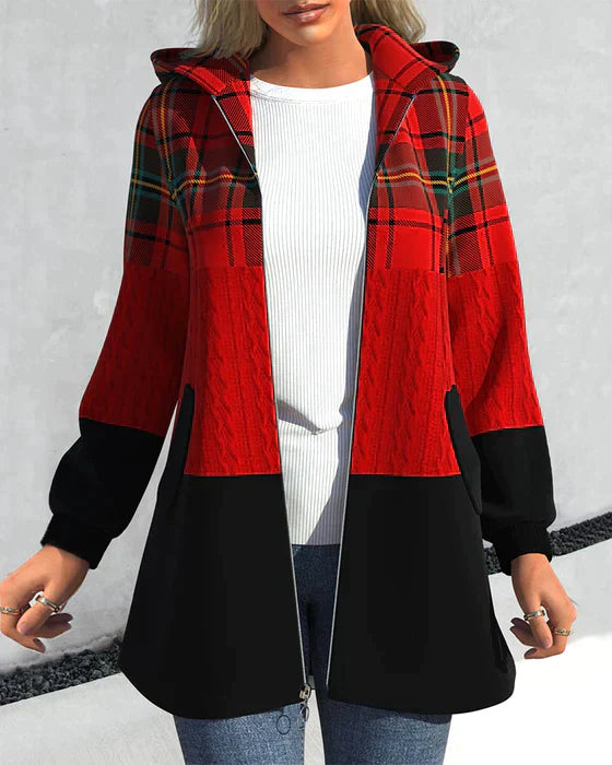 Drune | Damen Wintercheckmantel