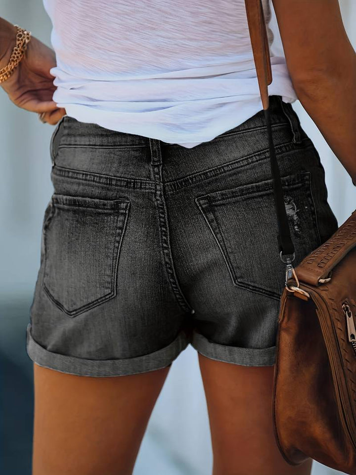 Drune | Gerippte Jeansshorts für Frühling/Sommer