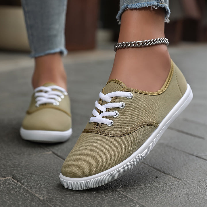Drune | Bequeme Niedrige Canvas Sneakers in Weiß