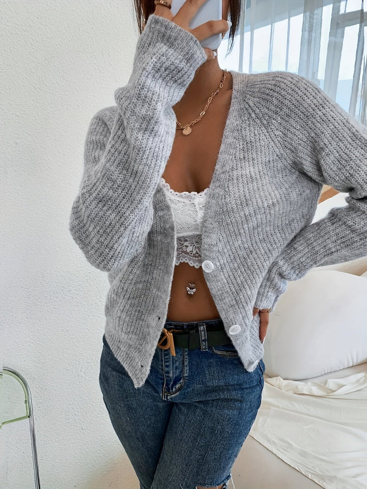 Drune | warmer V-Ausschnitt Wolle Strickcardigan für Damen - Perfekt für den Alltag