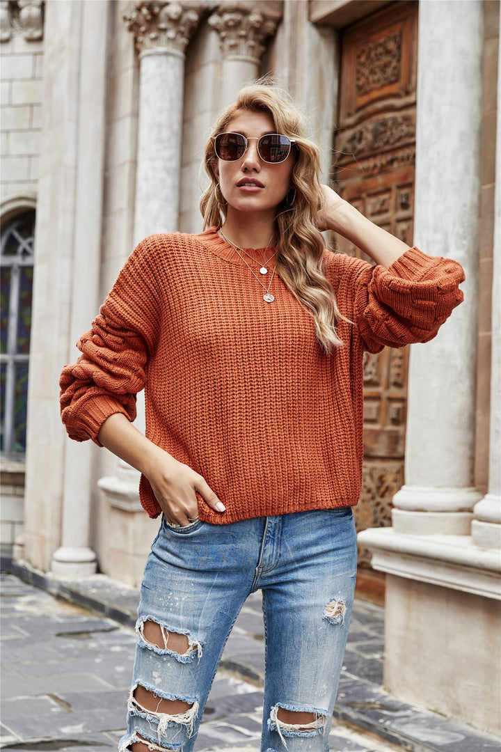 Drune Kurzer Pullover Gestrickter Pullover