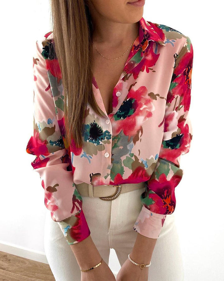 Drune | Bluse mit Reversdruck