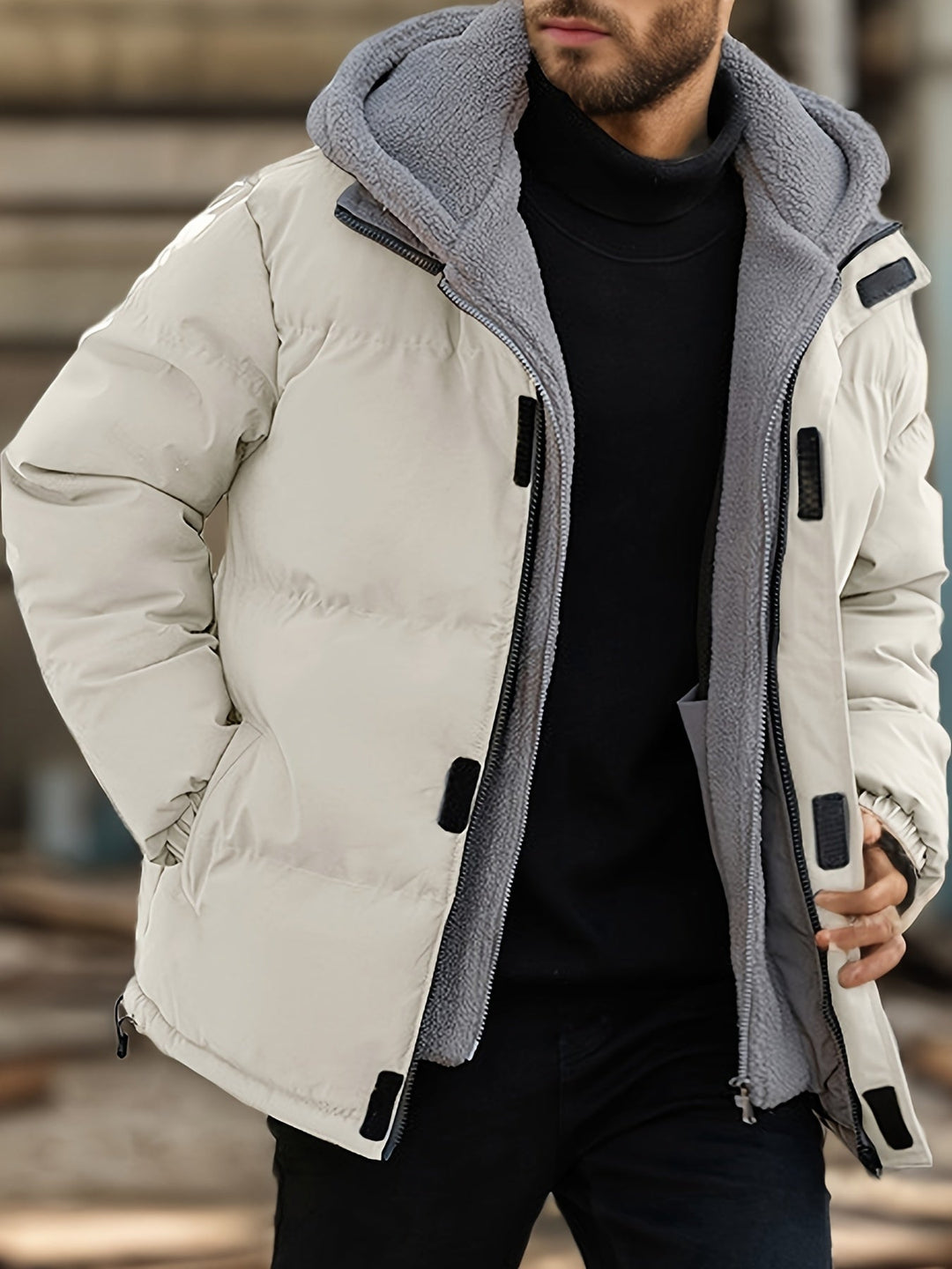 Drune | Winterjacke gefüttert und warm mit Kapuze für Herren - Perfekt für Outdoor-Aktivitäten