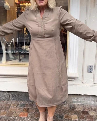 Drune | Retro Kleid mit Langen Ärmeln