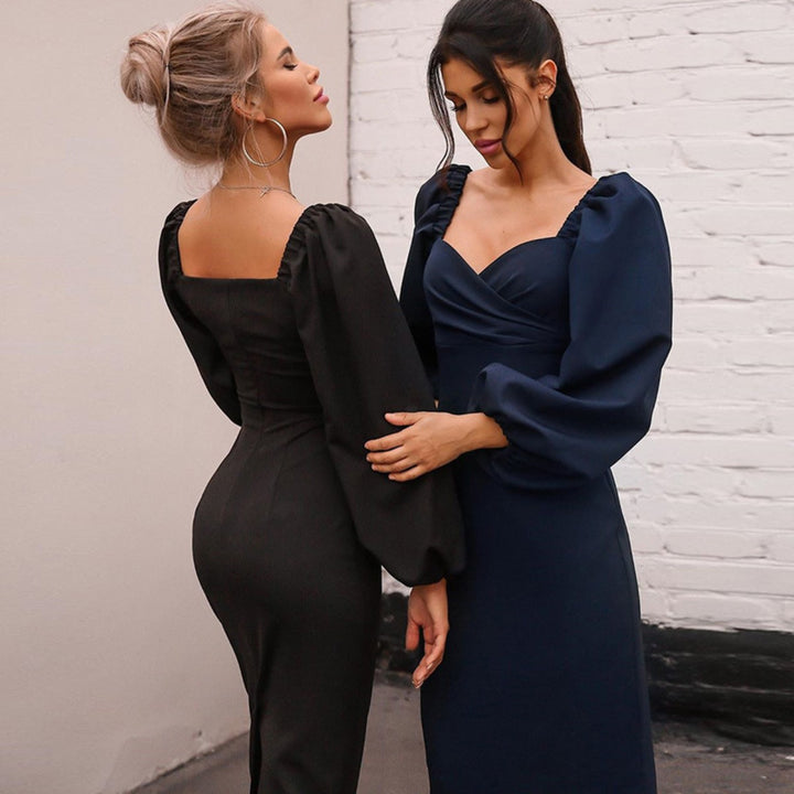 Drune | Ein-Wort-Schulter rückenfreies schlankes Kleid