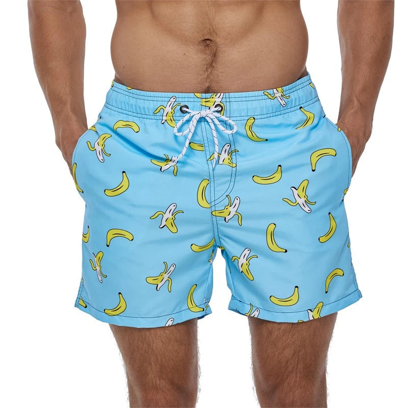Drune | Atmungsaktive Badeshorts mit Funky Print für Männer