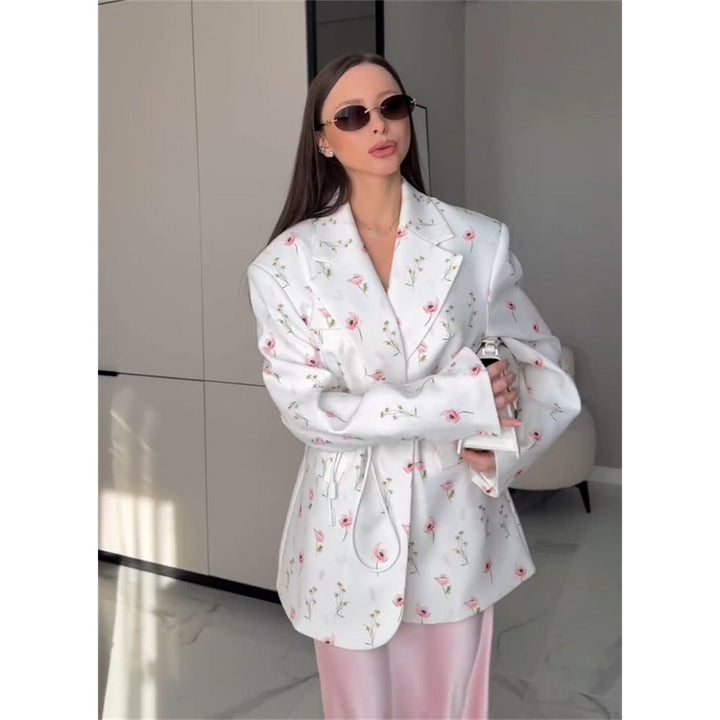 Drune | mit Blumenprint und Gürtel für Damen - Giusy