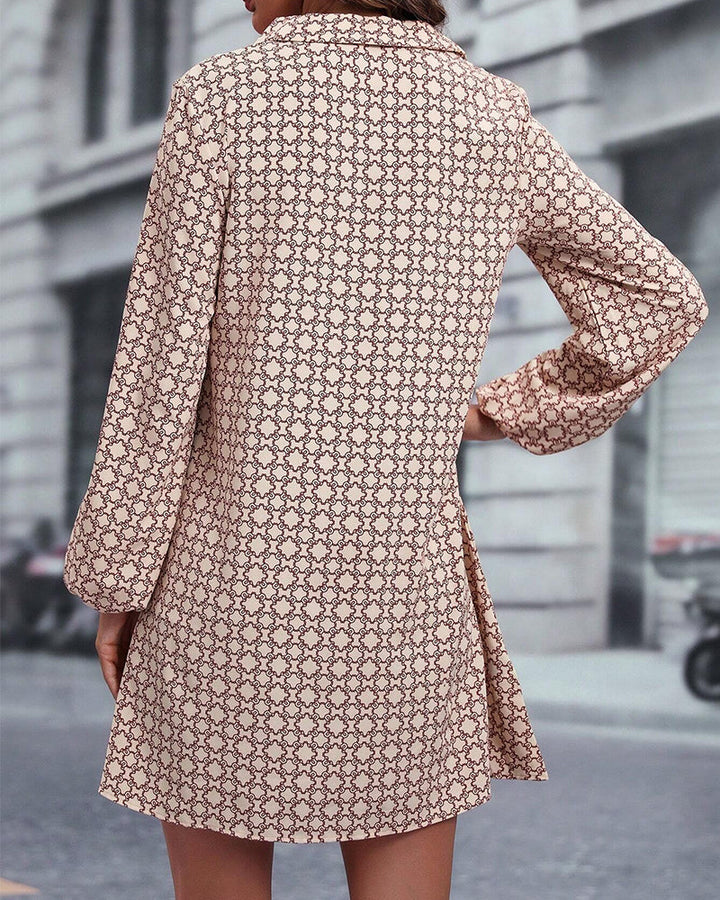 Drune | Bedrucktes Kleid mit Revers