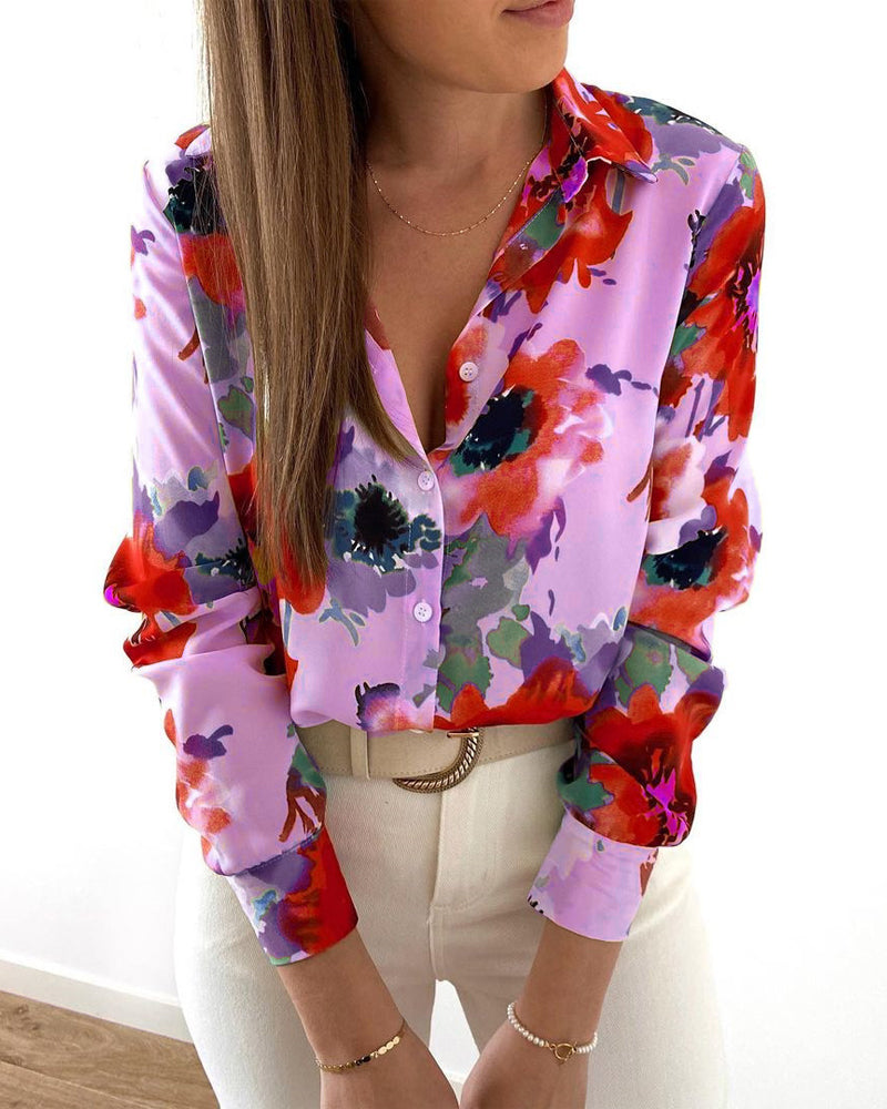 Drune | Bluse mit Reversdruck