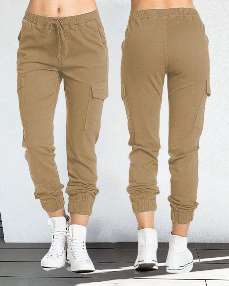 Drune | Cargo-Hosen mit Gummibund in der Taille