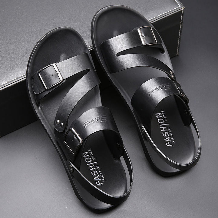 Drune | Sandalen Aus Spaltleder Mit Schnalle
