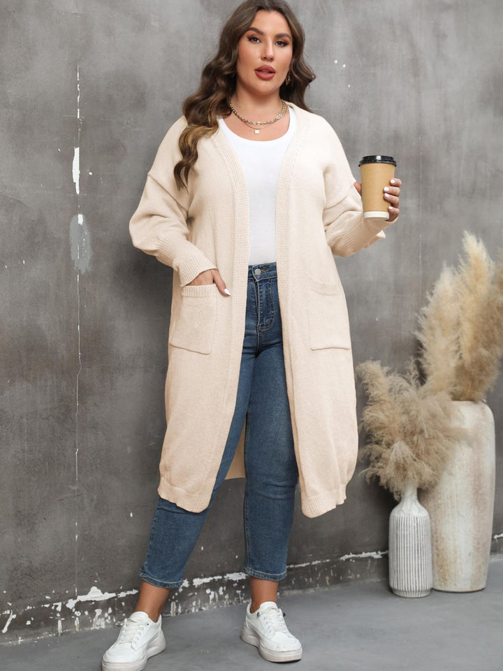 Drune | Plus Size Langarm Taschen Cardigan
