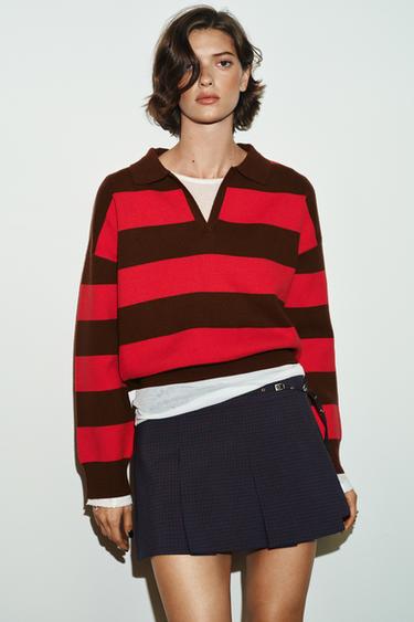 Drune | Gestreiftes Strick-Polo