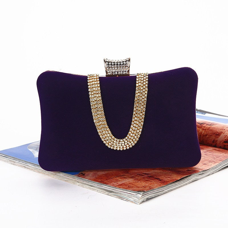 Drune-förmige Diamant-Wildleder-Tasche