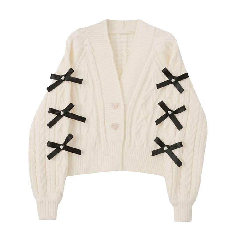 Drune | Strickjacke mit Schleifendetails