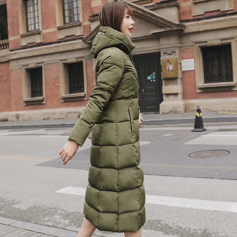 Drune | Winterjacke - luxuriöse lange Damenjacke mit Kapuze