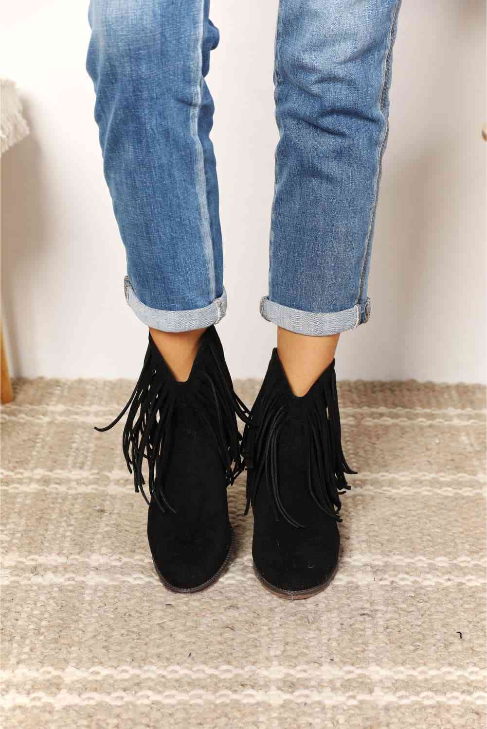 Drune | Legend Damen Fransen Cowboy Western Stiefeletten