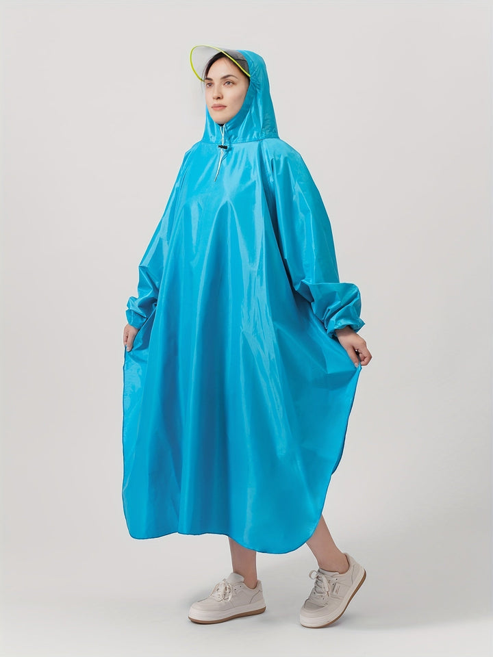 Wasserdichter Unisex-Regenponcho mit Kapuze
