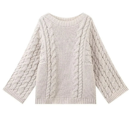 Drune | Grobstrick Großer Pullover mit hohem Kragen