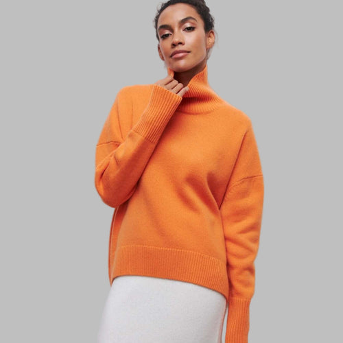 Drune | Pullover - Damen Herbst Oversized Hochkragenpullover