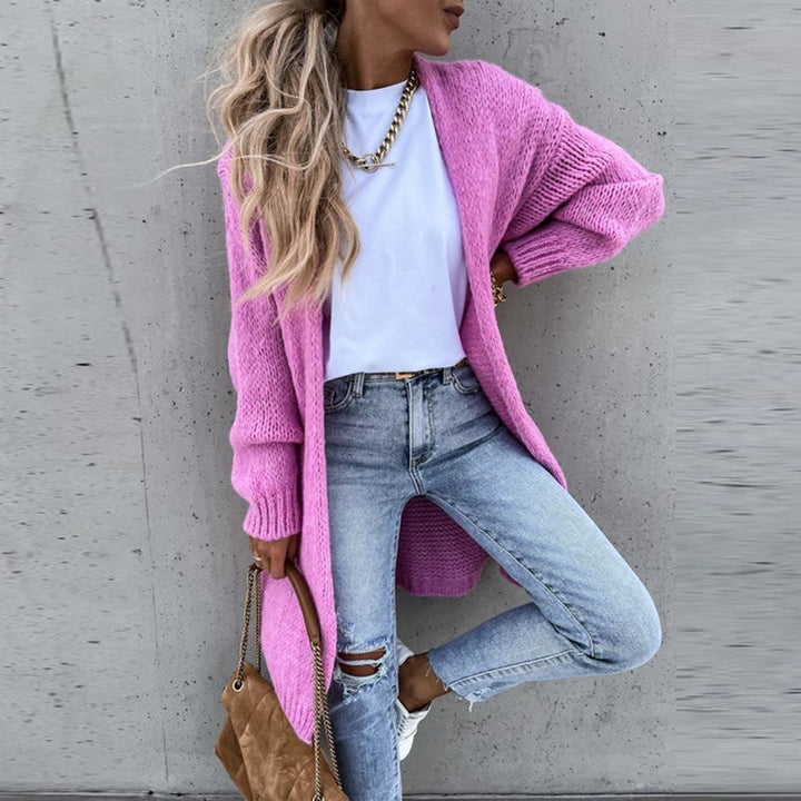 Drune | Elegante Kaschmir Damenstrickjacke in Mittlerer Länge