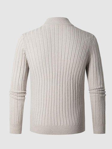 Drune | Herren Freizeitpullover Mit Reißverschluss Aus Kabelstrick
