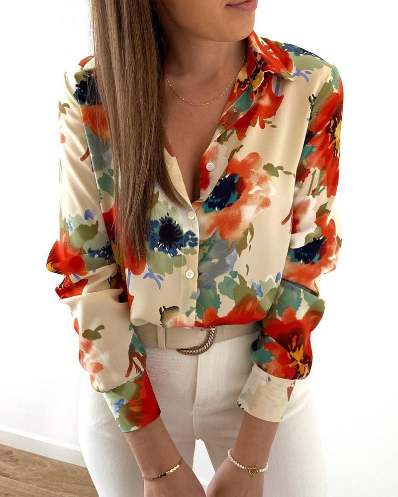 Drune | Bluse mit Reversdruck