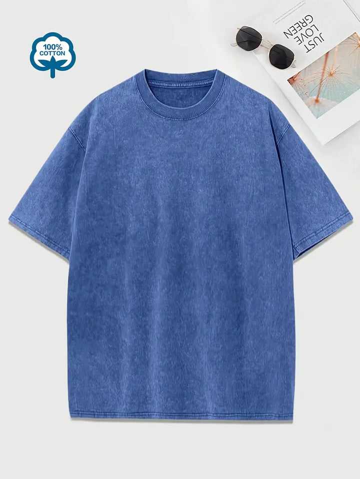 Drune | Baumwoll-T-Shirt mit Rundhalsausschnitt
