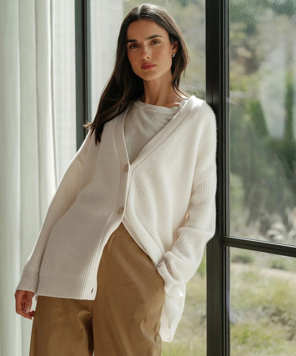 Drune | Kaschmir Cocoon Strickjacke