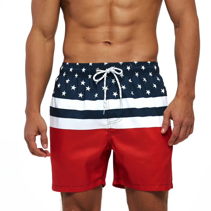 Drune | Atmungsaktive Badeshorts mit Funky Print für Männer
